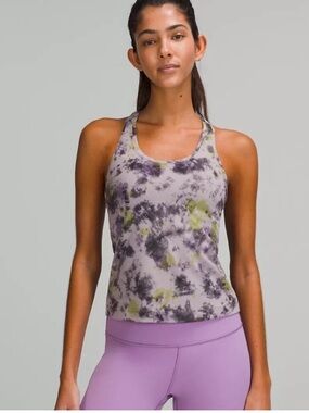 LULULEMON Tie-Dye Racerback Tank Top in Lavender and Olive